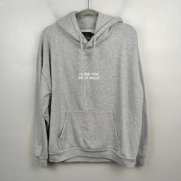 Lonely Ghost ILYSIB Hoodie Gray Mens XL Light Gray‎ Heather Fleece Sweatshirt - Picture 1 of 9